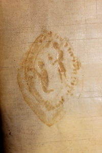 Seal matrix impression, Smith MS 240. The murder of Thomas Becket, perhaps? Anyone have any suggestions?