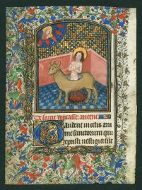 Martyrdom of St. Eustace from a late fifteenth-century Book of Hours (Univ. of Colorado at Boulder, MS 315 verso)