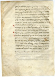 Livy, History of Rome, explicit with colophon and date (Rhodes College, Ege Famous Books, Leaf 3v)