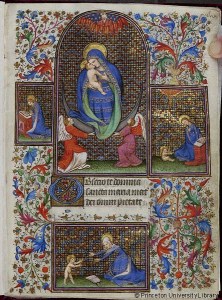 Book of Hours, Use of Paris, ca. 1420–1430, France (Paris) (Garrett MS. 48, f. 1) (Manuscripts Division, Department of Rare Books and Special Collections, Princeton University Library)