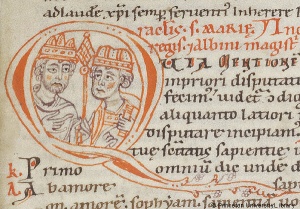Princeton Univ. MS 51, f. 61 (Lambach, s. XII 3/4) (Manuscripts Division, Department of Rare Books and Special Collections, Princeton University Library)