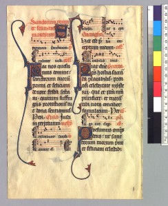 Beauvais Missal (Rutgers Univ., Special Collections, ND3375.F889, verso) 