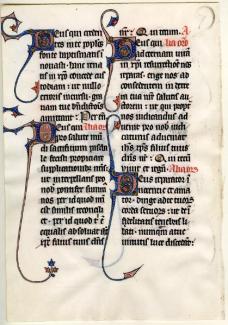 Typical Missal page (Case Western Reserve University, Ege MS 15 verso)